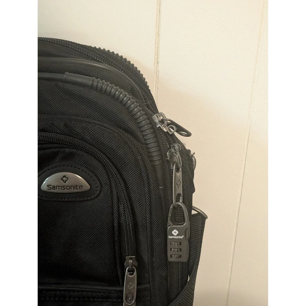 Samsonite Black Ballistic Nylon Many-Compartment Travel Tote Carry-On 18
